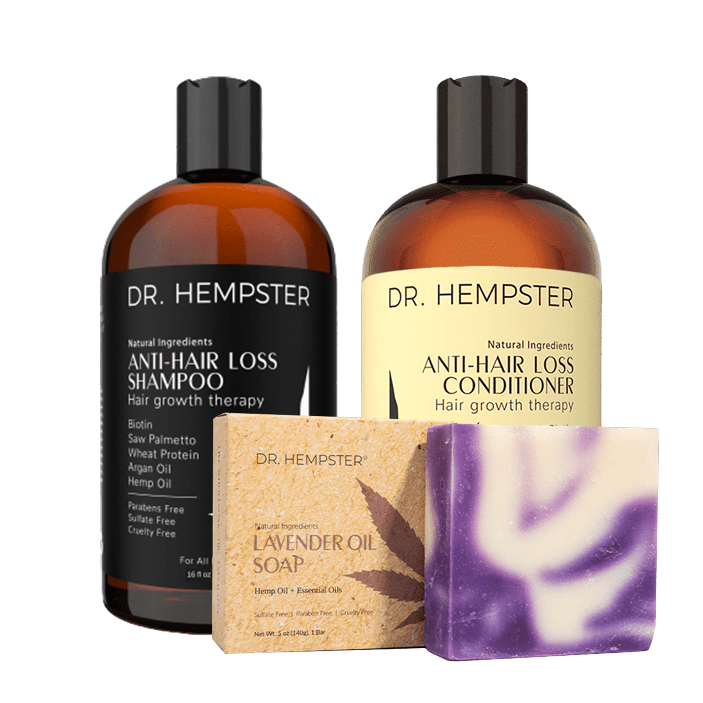 Hair Loss Shampoo & Conditioner and Lavender Soap Kit
